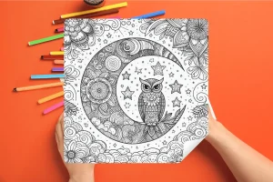 Celestial Moon and Stars Tattoo